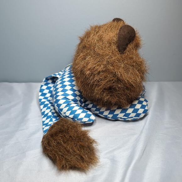 Frosch Und Freunde Lion Bavarian Check Plush Frogs and Friends West Germany - Picture 4 of 12